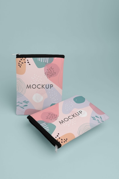 PSD canvas laptop and tablet sleeve mockup