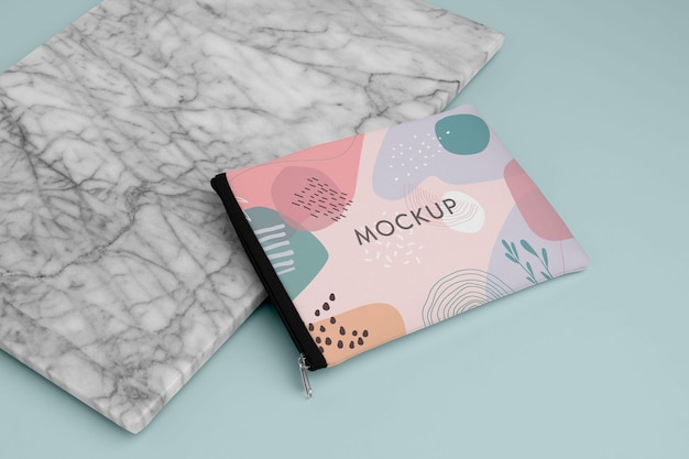 Canvas laptop and tablet sleeve mockup