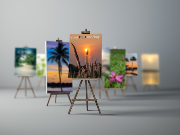 PSD canvas mockup-collectie