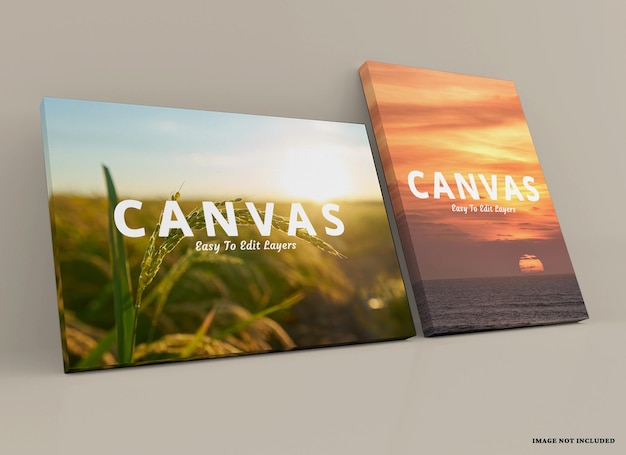 Canvas mockup ontwerp geïsoleerd