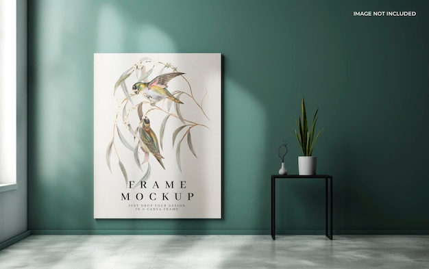 Canvas mockup op de muur