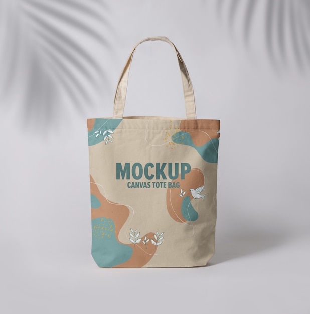 Canvas tote bag mockup template