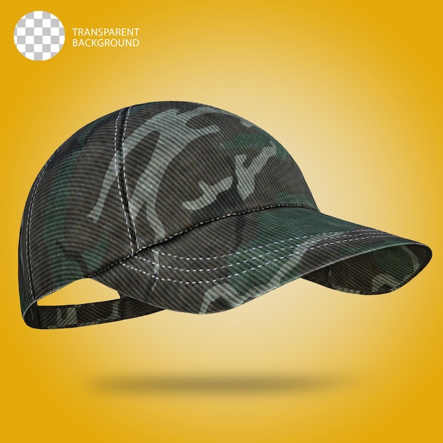 cap hat army texture isolated 3d rendered illustration