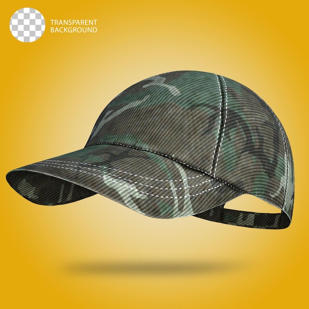 cap hat army texture isolated 3d rendered illustration