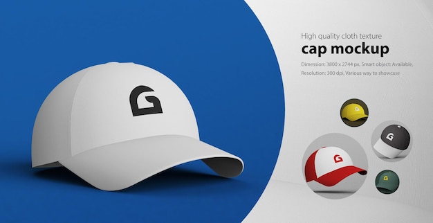 Cap mock up vista laterale