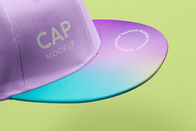 PSD cap peak mockup-ontwerp