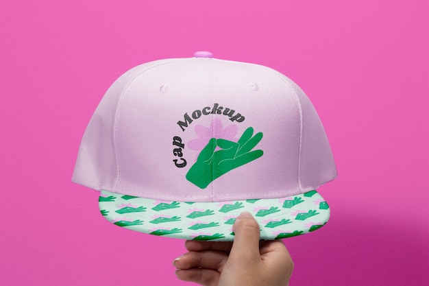 Cap peak mockup-ontwerp