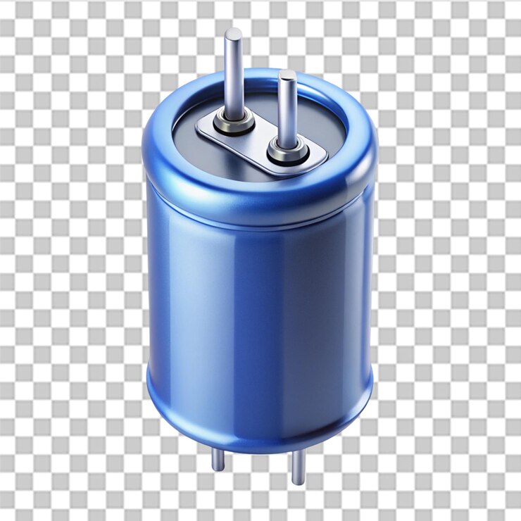 PSD capacitor 3d icon isolated on transparent background