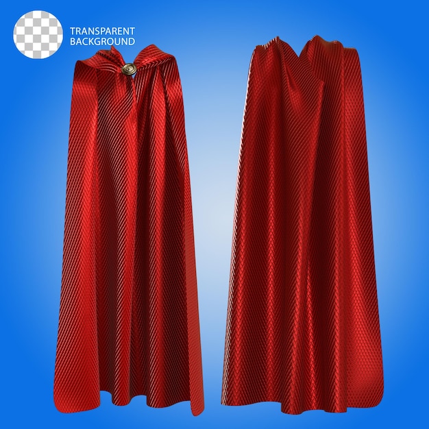 Cape clothes superhero isolated 3d rendered illustration