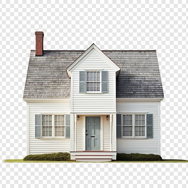 Cape cod house isolated on transparent background