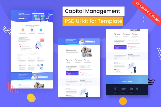 Capital management psd template