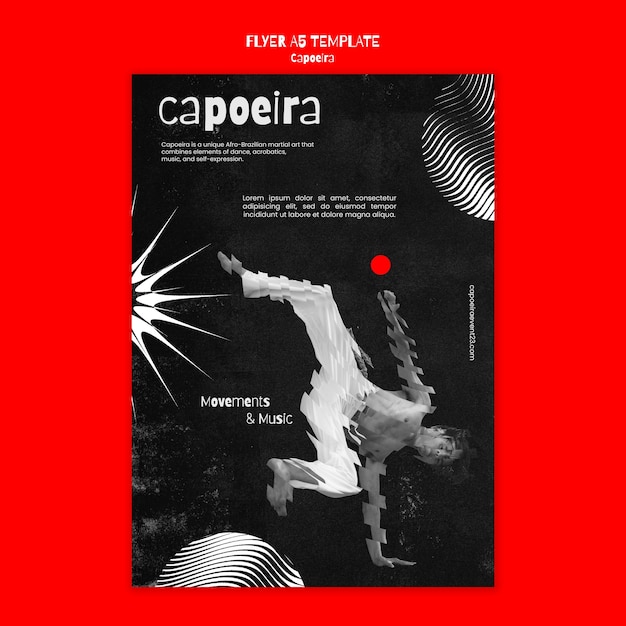 PSD capoeira sport poster template