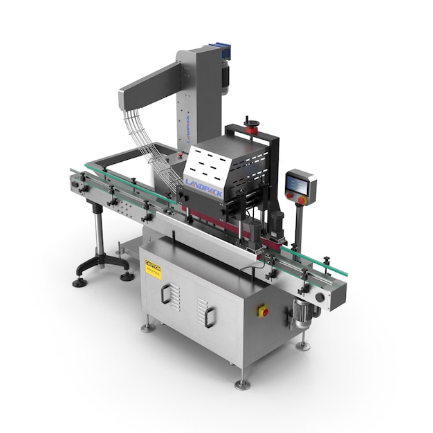 Capping Machine LandPack PSD-bestanden Hoogwaardige industriële machine modellering voor verpakking