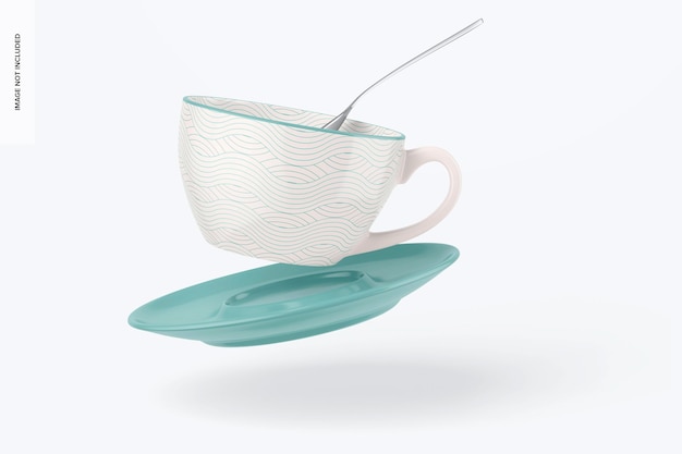 Cappuccinokop Mockup, vallend