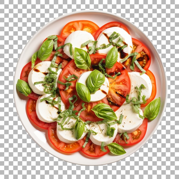 Insalata di caprese su sfondo trasparente