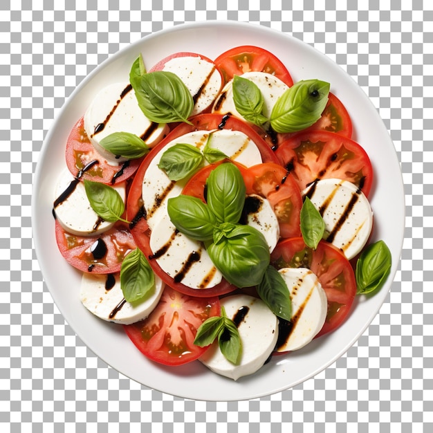 Insalata di caprese su sfondo trasparente