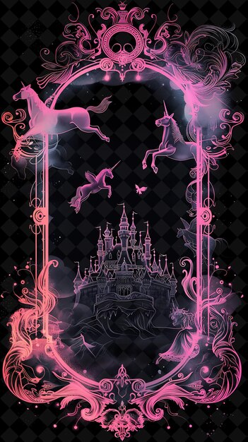 Capricious Fairy Tale Arcane Ramy Z Magicznymi Zamkami I F Neon Color Frame Kolekcja Y2k