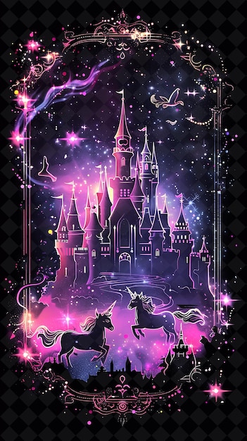 Capricious Fairy Tale Arcane Ramy Z Magicznymi Zamkami I F Neon Color Frame Kolekcja Y2k