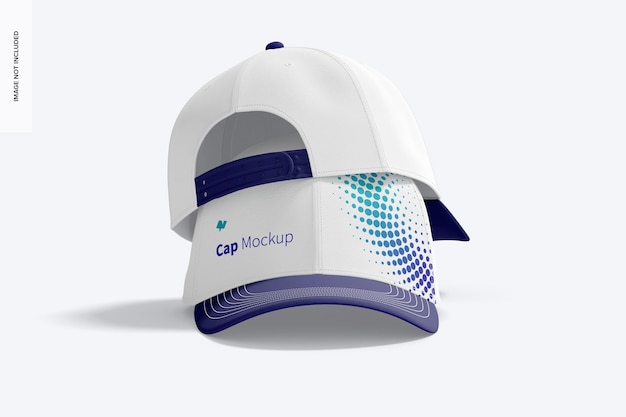 caps mockup, stacked