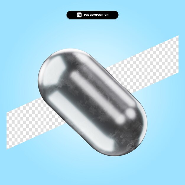 Capsule 3d render illustratie geïsoleerd