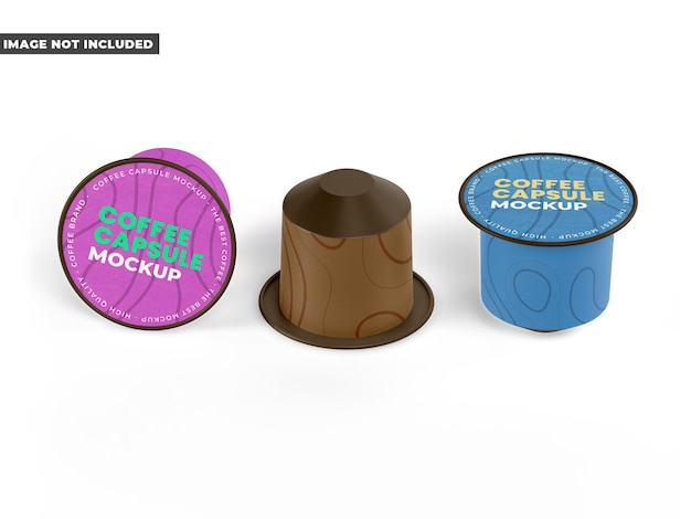 PSD capsule coffee mockup