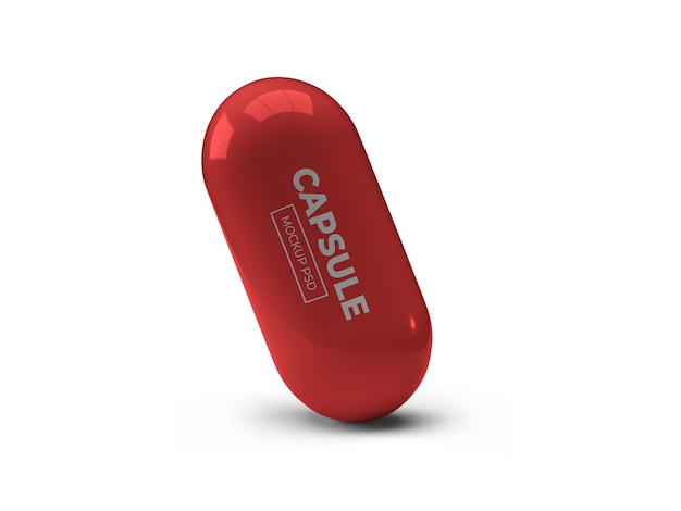 PSD capsule pill mockup design isolated