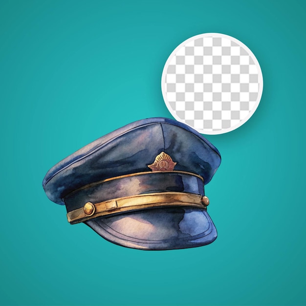 PSD captain hat concept illustration