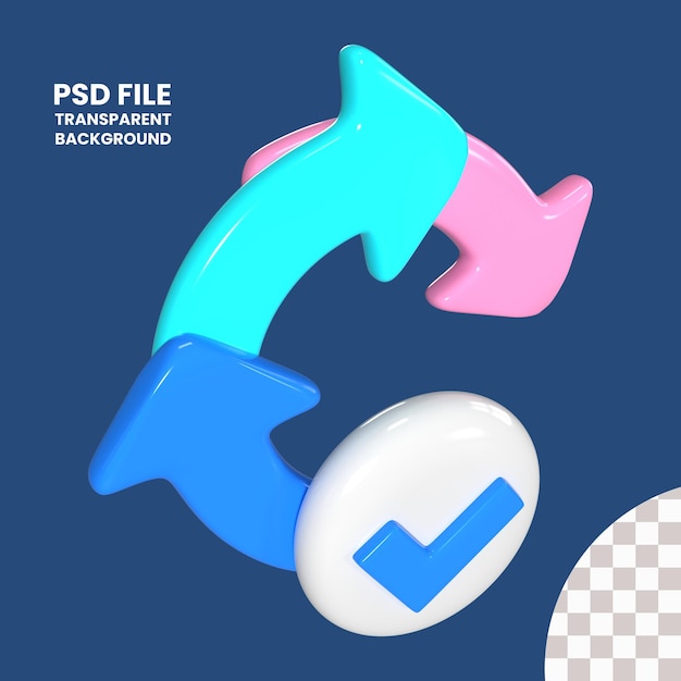 PSD captcha 3d illustration icon