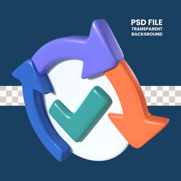 PSD captcha 3d illustration icon