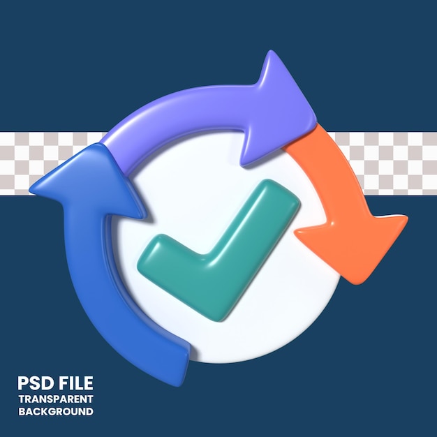 PSD captcha 3d illustration icon