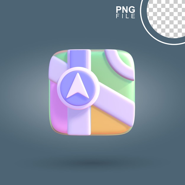 PSD captivating 3d navigation map