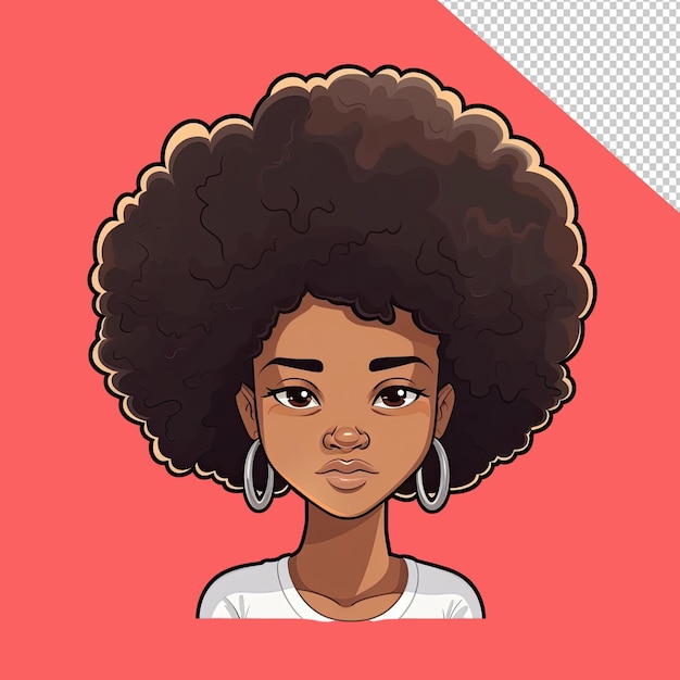 Attraente illustrazione di una ragazza afro per il tuo articolo