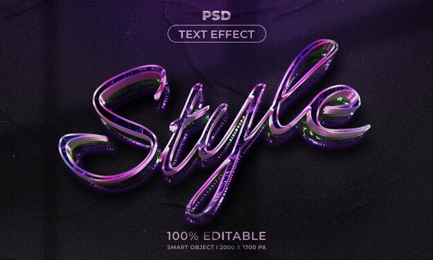 PSD captivating dark style text template 3d psd