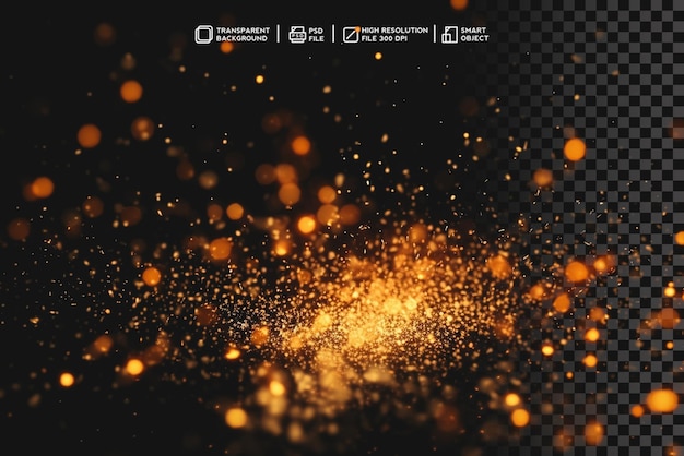 Captivating Light Sparkling Bokeh Effect with Realistic Glow without Background