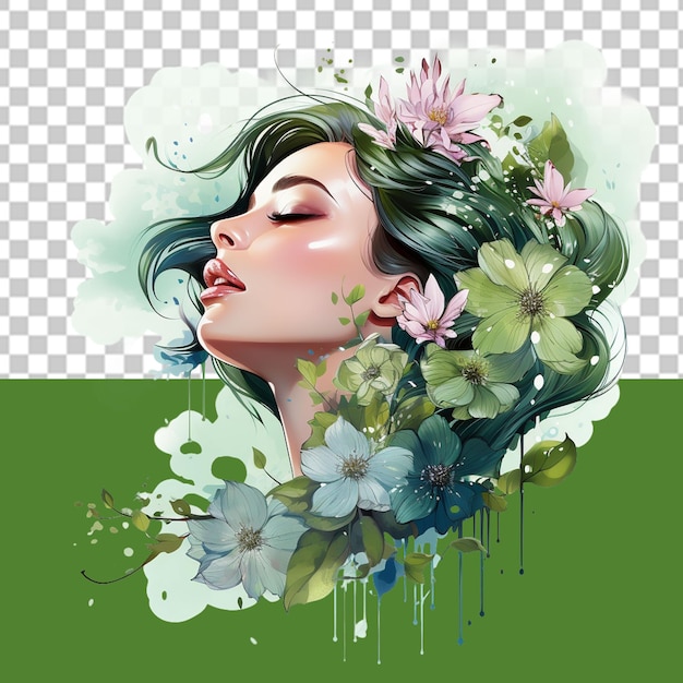 PSD capturing the spirit of spring png illustration