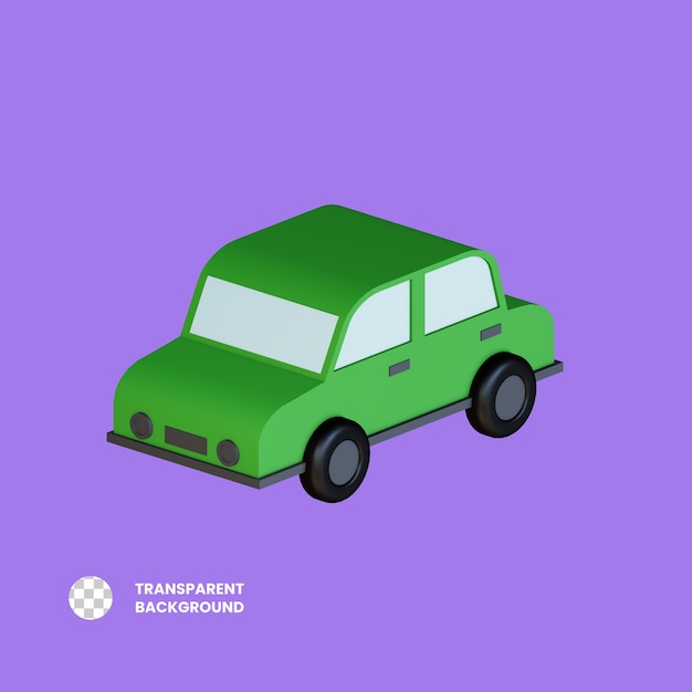 PSD car 3d rendered icon illustration