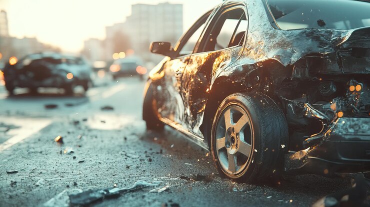 PSD car accident on the road