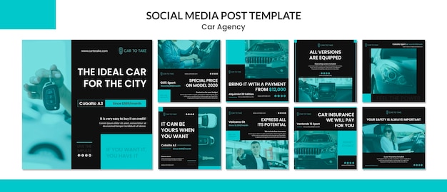 PSD car agency social media post template