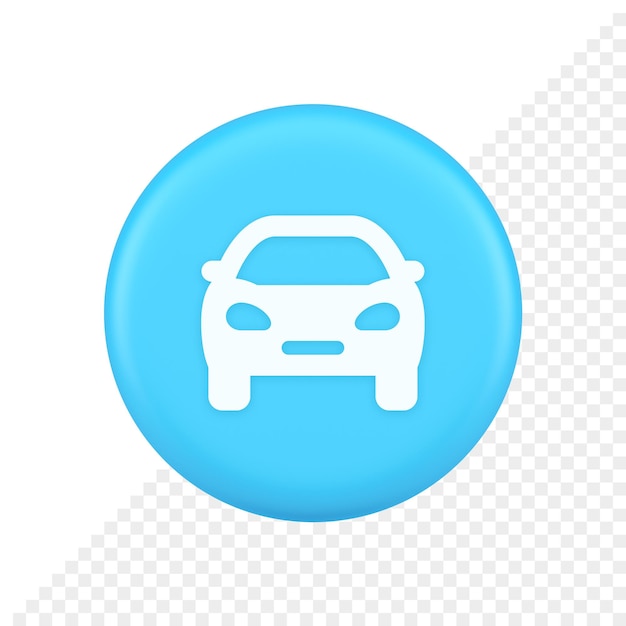 PSD car automobile button urban travel traffic transportation drive rent repair 3d realistic icon