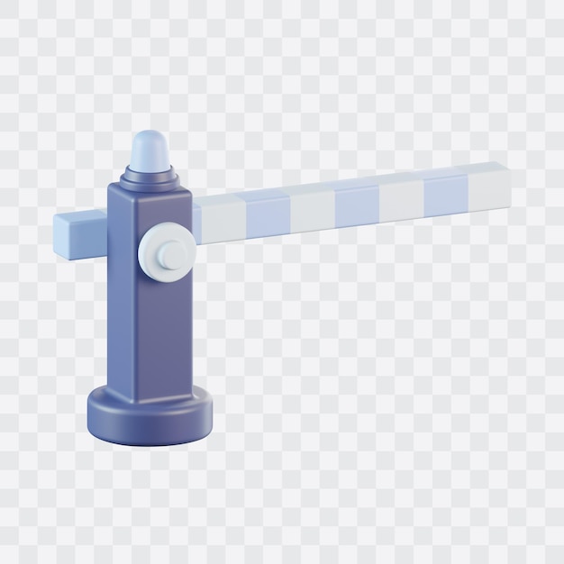 Car barrier 3d icon