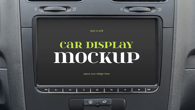 Car display mockup psd template