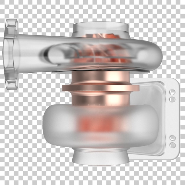 PSD 투명 한 배경 3d 렌더링 그림에 자동차 엔진 터빈