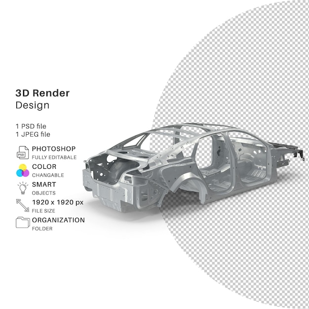 PSD car frame