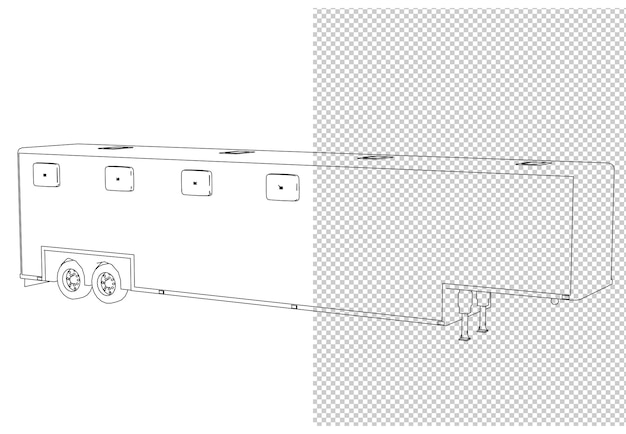 PSD car hand drawing and sketch black and white.