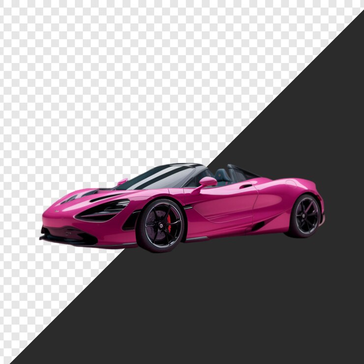 PSD car isolated on transparent background