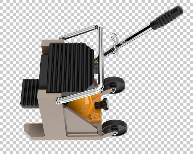 PSD car jack isolated on transparent background 3d rendering illustration