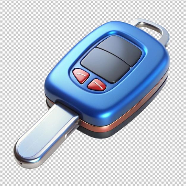 car key on white background