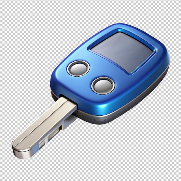 car key on white background