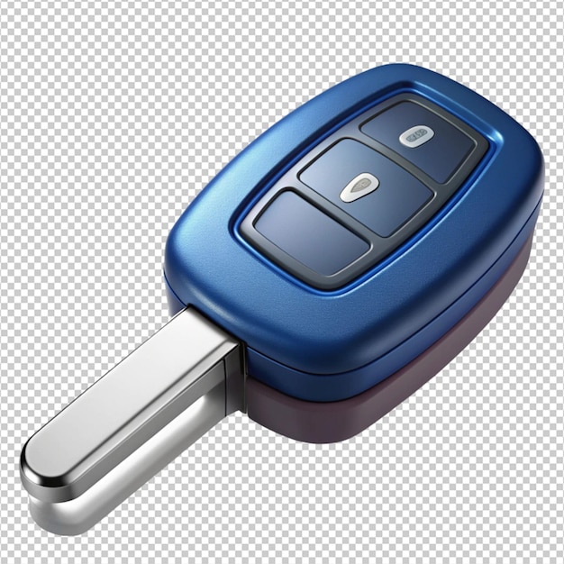 car key on white background