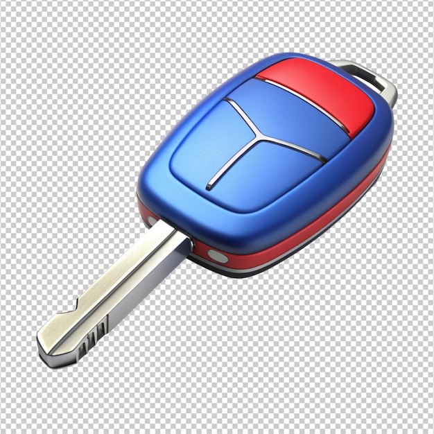 car key on white background
